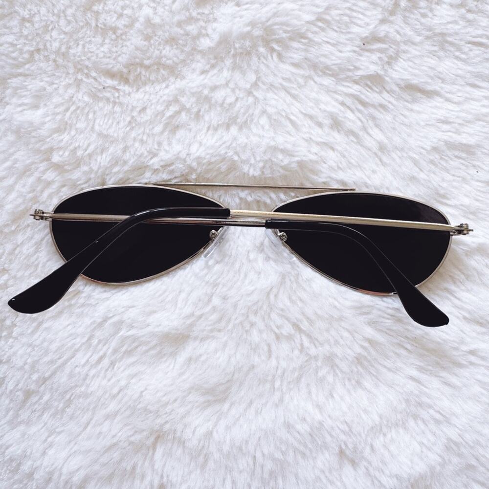 Carl Black w/ Silver Rims Aviator Sunglasses - Picture 11 of 11